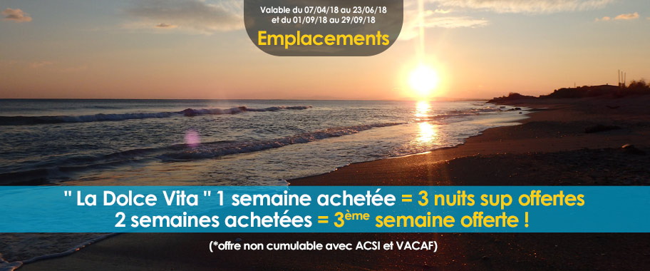 Camping le Roucan West - Promotion emplacement